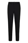 Giorgio Armani Techno Fabric Tailored Trousers In Black