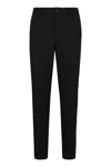 Giorgio Armani Cupro And Viscose Jacquard One-dart Trousers In Black