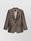Giorgio Armani Textured Fabric Tailored Jacket In Brown