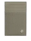Giorgio Armani Textured Logo Cardholder In Green