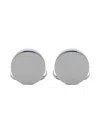 Giorgio Armani Textured Round Cufflinks In Silver