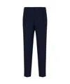 Giorgio Armani Cupro And Viscose Jacquard One-dart Trousers In Black