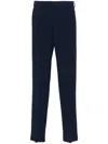 Giorgio Armani Pantalone In Lana Stretch Blu Notte  Uomo In Blau