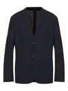 Giorgio Armani Three-button Patch-pocket Blazer In Black