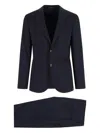 Giorgio Armani Navy Virgin Wool Tailored Suit In Blue