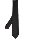 Giorgio Armani Woven Jacquard Tie In Black