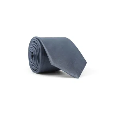 Giorgio Armani Woven Silk Tie In Blue