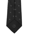 Giorgio Armani Polka Dot Regular Width Necktie In Black