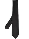 Giorgio Armani Woven Jacquard Tie In Black
