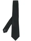 Giorgio Armani Striped Textured Tie In Black