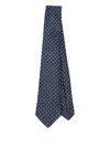 Giorgio Armani Herringbone-patterned Silk Tie In Blue