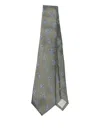 Giorgio Armani Paisley-print Silk Tie In Green