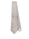 Giorgio Armani Geometric-print Tie In Beige