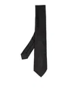 Giorgio Armani Woven Jacquard Tie In Black