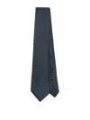 Giorgio Armani Polka Dot-jacquard Tie In Blue