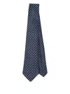 Giorgio Armani Herringbone-patterned Silk Tie In Blue