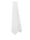 Giorgio Armani Patterned-jacquard Silk Tie In Gray