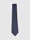 Giorgio Armani Chevron Pattern Tie Regular Width Textured In Blue