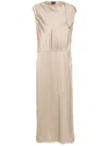 Giorgio Armani Tie-shoulder Gown In Neutrals