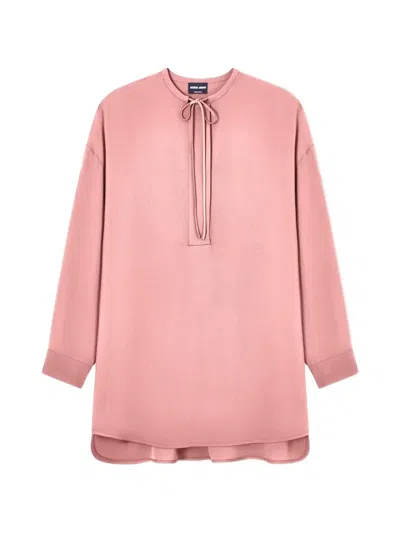 Giorgio Armani Tie-neck Blouse In Pink