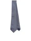 Giorgio Armani Logo-embellished Silk Tie In Green