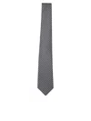 Giorgio Armani Woven Print Silk Tie In Black In Black