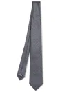Giorgio Armani Multicolor Blue Silk Tie In Gray
