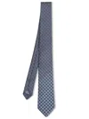 Giorgio Armani Mini Logo Gradient Blue Tie In Gray