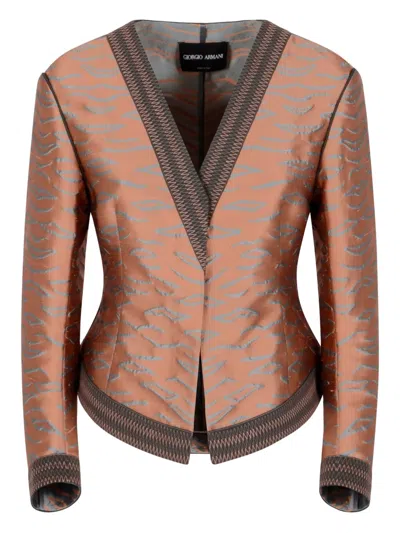 GIORGIO ARMANI TIGER-PATTERN JACKET