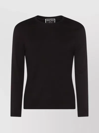 GIORGIO ARMANI TIMELESS CREWNECK SWEATER WITH LONG SLEEVES