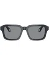 Giorgio Armani Tinted-lens Rectangle-frame Sunglasses In Blue