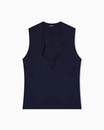 Giorgio Armani Tops In Brown
