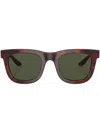 Giorgio Armani Tortoiseshell-effect Round-frame Sunglasses In Rot