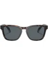 Giorgio Armani Tortoiseshell-effect Square-frame Sunglasses In Braun