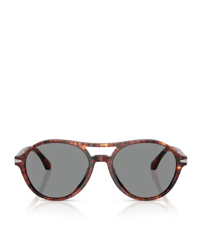 Giorgio Armani Tortoiseshell Round Sunglasses In Brown