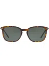Giorgio Armani Tortoiseshell Squared Sunglasses In Brown
