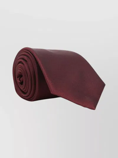 Giorgio Armani Traditional Silk Tie With Classic Design In Burgundy