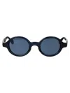 Giorgio Armani Transparent Blue Acetate Sunglasses In Black