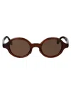 Giorgio Armani Transparent Brown Acetate Sunglasses