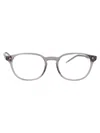 Giorgio Armani Transparent Grey Acetate Optical Glasses In Metallic