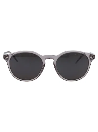Giorgio Armani Transparent Grey Acetate Sunglasses