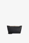 Giorgio Armani Logo-engraved Frame Clutch Bag In Black