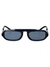 Giorgio Armani Trasparent Blue Acetate Sunglasses In Blue