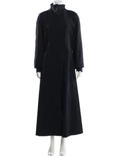 Pre-owned Giorgio Armani Trench Coat In Blue