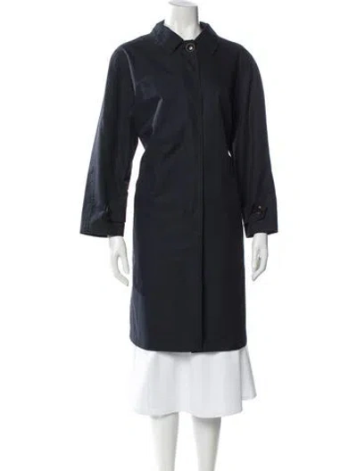 Pre-owned Giorgio Armani Trench Coat In Blue