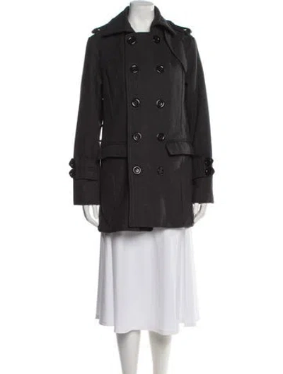 Pre-owned Giorgio Armani Trench Coat In Gray