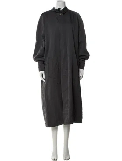Pre-owned Giorgio Armani Trench Coat In Gray