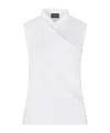 Giorgio Armani Triple-layer Silk Georgette Draped Top In White