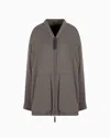Giorgio Armani Triple Silk Georgette Pea Coat