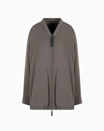 Giorgio Armani Triple Silk Georgette Pea Coat